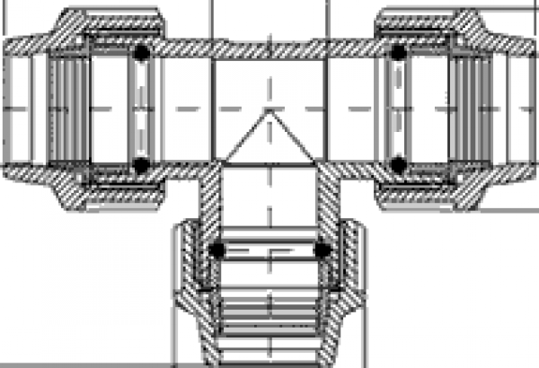 PP 50 x 32 x 50 T-Stück reduziert 90°